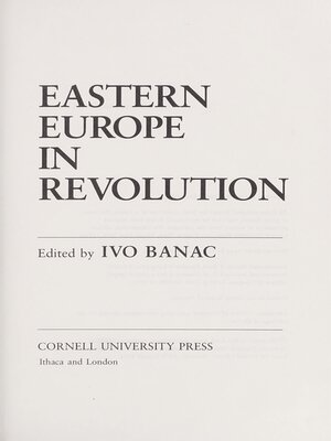 cover image of Eastern Europe in Revolution